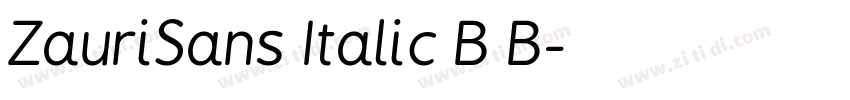 ZauriSans Italic B B字体转换